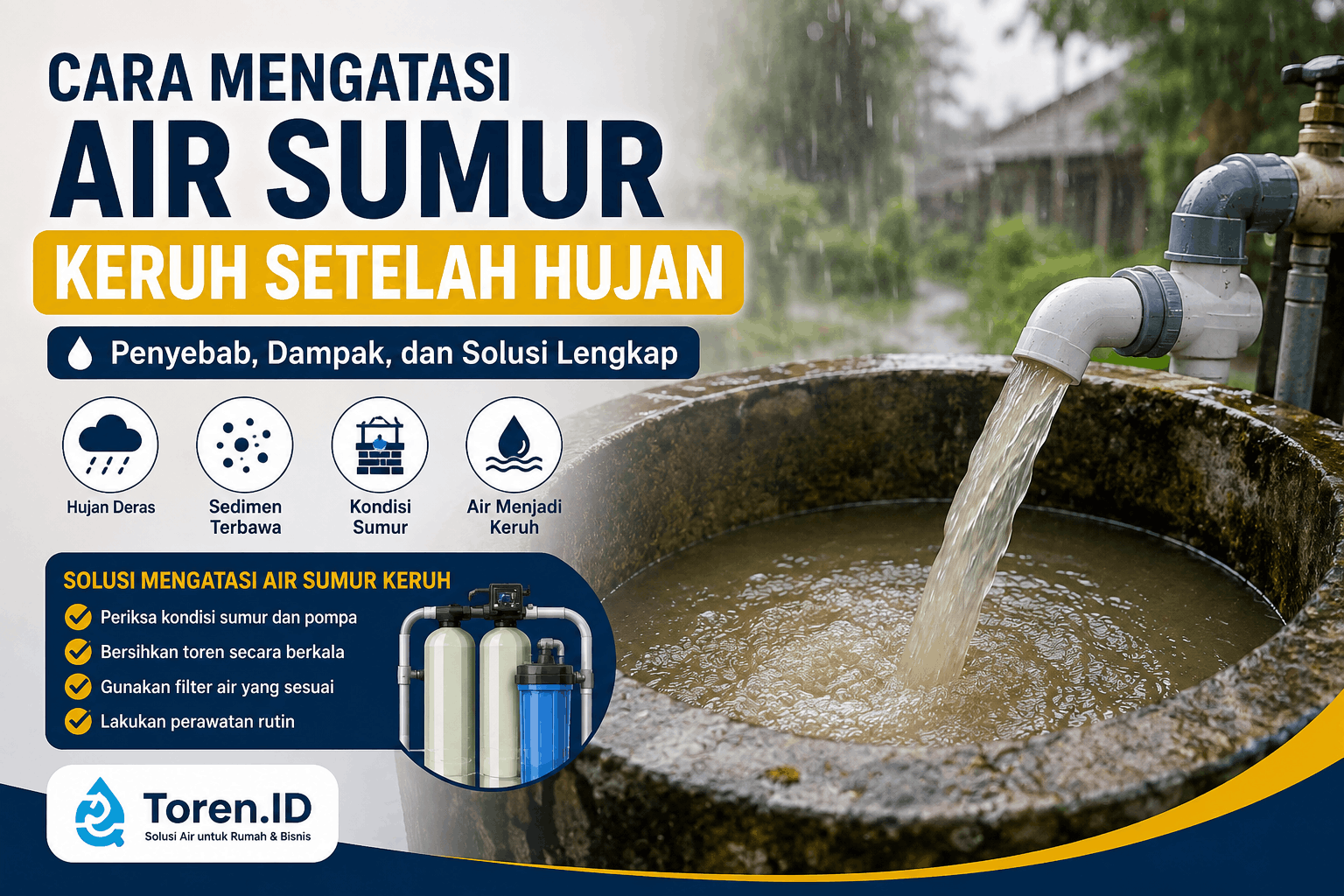 Cara Mengatasi Air Sumur Keruh Setelah Hujan