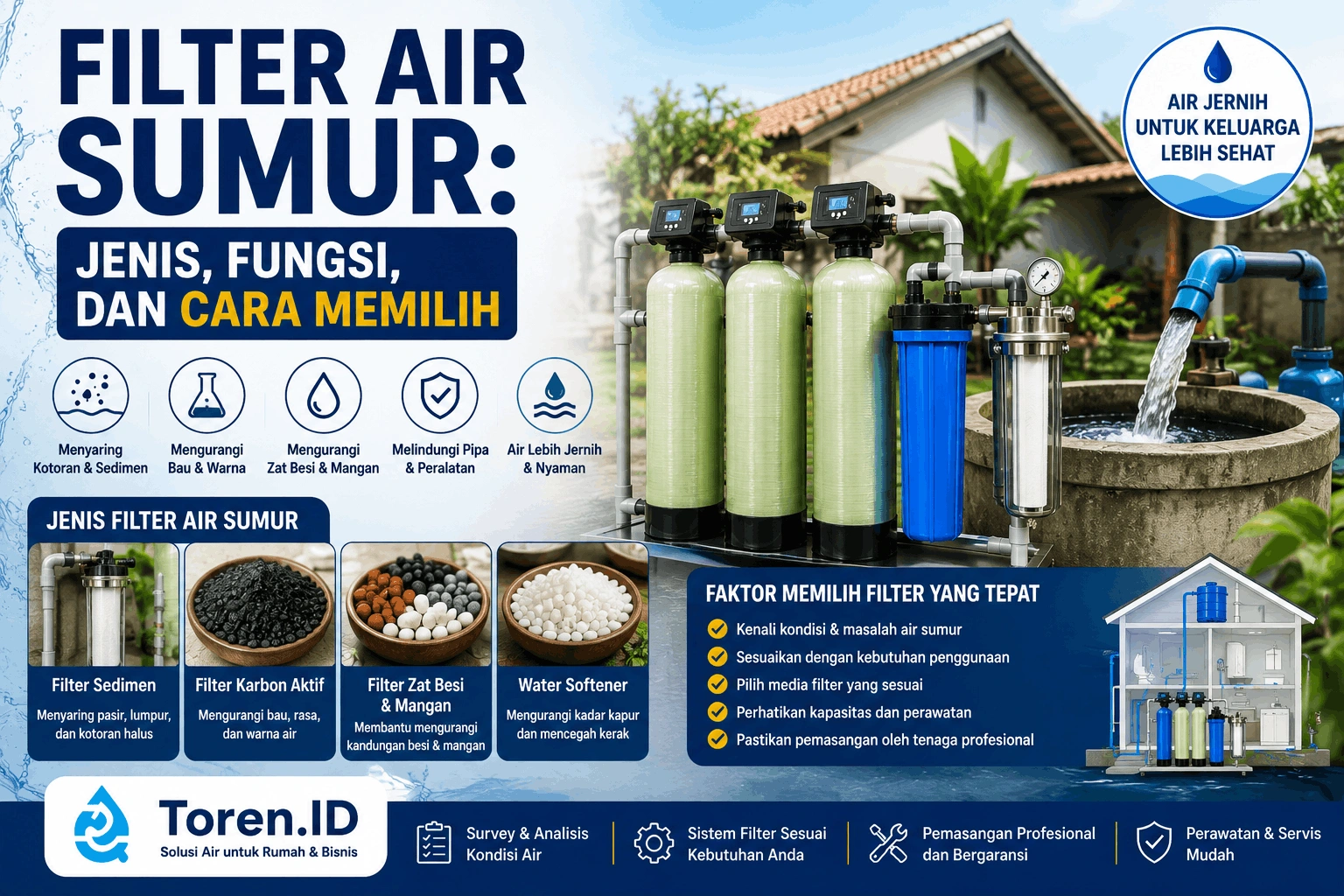Filter Air Sumur: Jenis, Fungsi, dan Cara Memilih