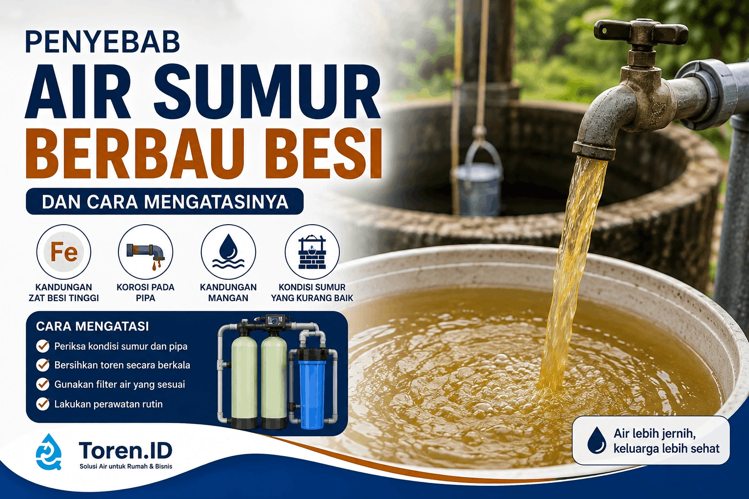 Penyebab Air Sumur Berbau Besi dan Cara Mengatasinya